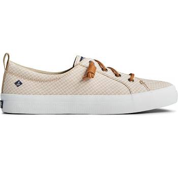 Sperry Crest Vibe Mini Check Bezove - Damske Tenisky